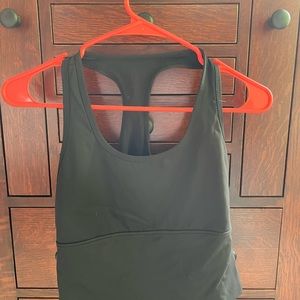 Cloudful™ Fabric U Neck Backless Racerback Cut Out Cropped Tank Top - Black